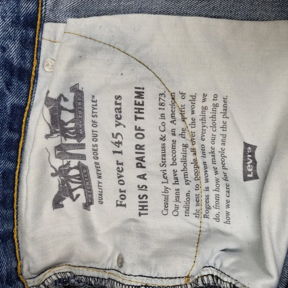 Levi Strauss 505 Mens W42 L32 Blue Denim‎ Jeans Straight Fit Classic
